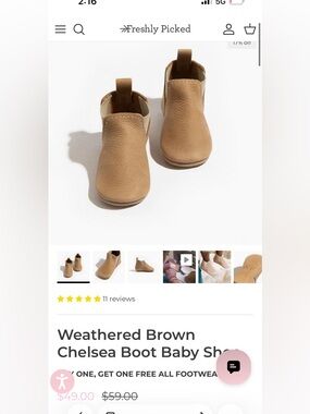 Freshly Picked Weathered Brown Baby Chelsea Boots